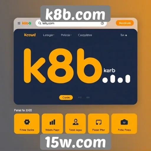 Interface do usuário do k8b.com traz inovações