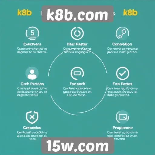 Visão geral das funcionalidades do site k8b.com